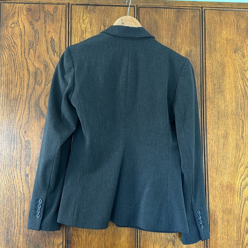 Express One Button Charcoal Blazer Size 8 - image 7